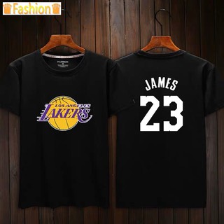 💥詹皇LeBron James詹姆斯詹姆士短袖純棉T恤上衣💥NBA球衣湖人隊運動籃球衣圓領T衣服T-shirt男D882