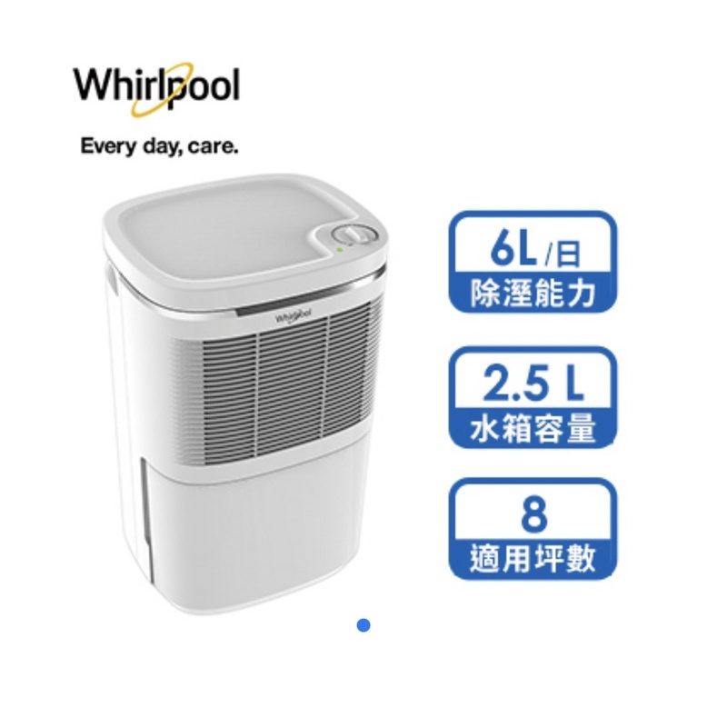 Whirlpool惠而浦 6L節能除濕機 WDEM12W （全新）