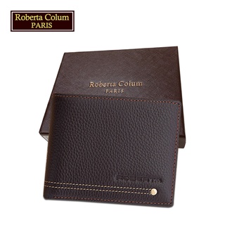 【Roberta Colum諾貝達】男用專櫃皮夾 8卡片短夾(23153-2咖啡色)【威奇包仔通】
