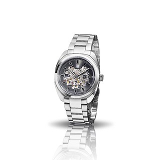 【lip】General De Gaulle法國總統時尚鋼帶機械腕錶-黑面銀/671356/台灣總代理公司貨享兩年保固