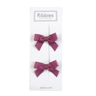 英國Ribbies 經典蝴蝶結2入組-玫瑰(兒童髮飾)