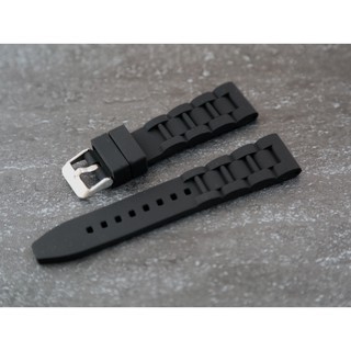 26mm特殊鋼帶紋 替代各式原廠錶帶高質感矽膠錶帶~不鏽鋼製錶扣