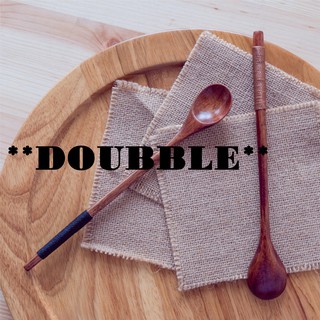 **DOUBBLE**若素生活長柄冰淇淋蜂蜜甜品勺咖啡攪拌小木勺子ZAKKA風創意餐具#超取請聊聊我#預購