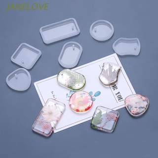 Jlove掛牌環氧樹脂模具幾何形狀不規則矩形圓形吊墜矽膠模具diy工藝品首飾項鍊鑰匙扣鑄造模具