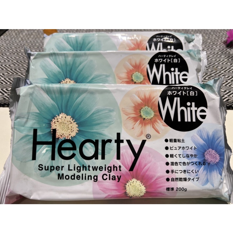 日本超輕黏土Hearty white 超輕土粘土 一白色200克