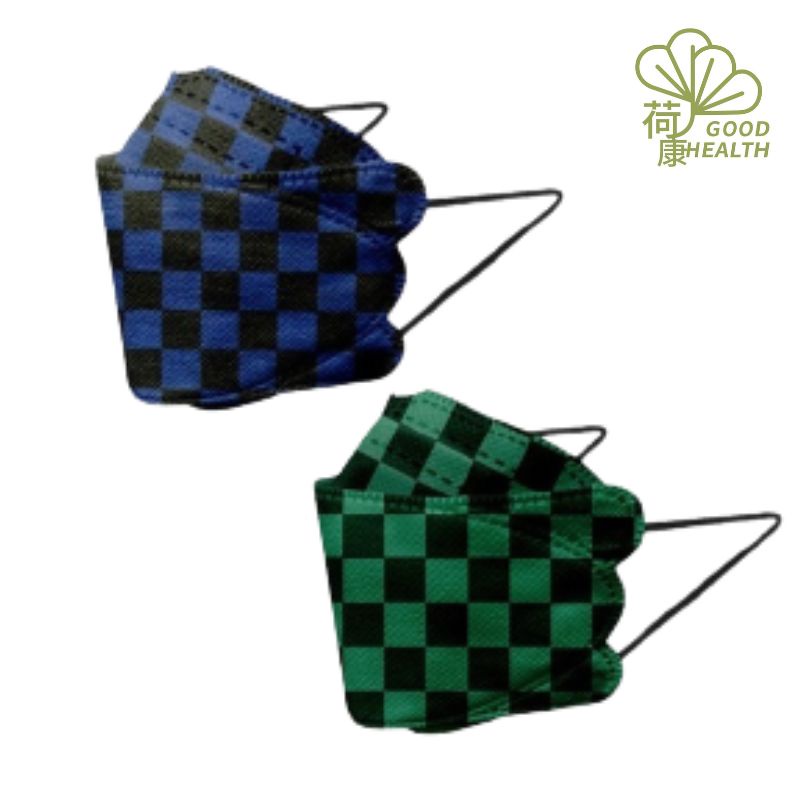 【 荷康】醫用醫療口罩 雙鋼印 台灣製造 國家隊 維希格紋2色組合包 成人(10入) (2色各5片)