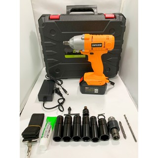 有碳刷電動扳手 芝浦 21V 一體機 全配 /鋰電充電扳手/衝擊型扳手/機車傳動軸 鐵皮自攻螺絲 木工螺絲 木工套筒