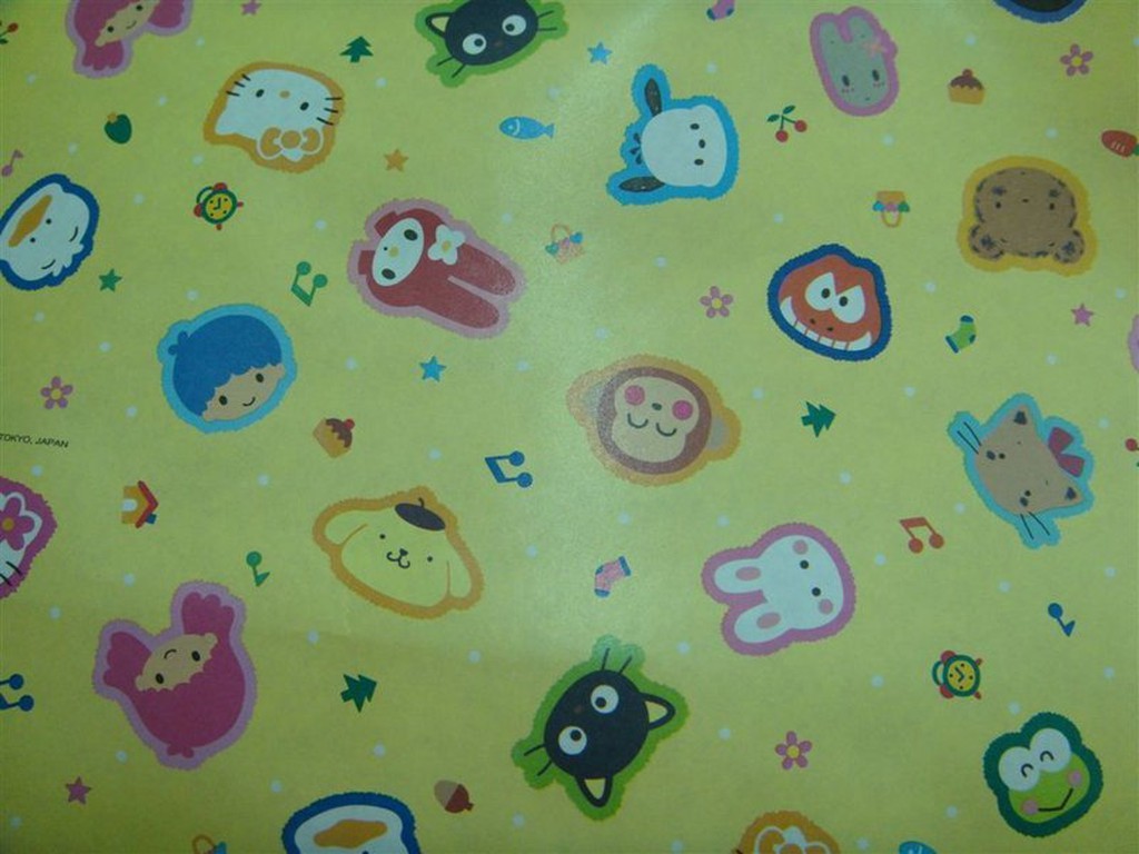 1996年出品 Sanrio 各人物絕版包裝紙 Made in Japan