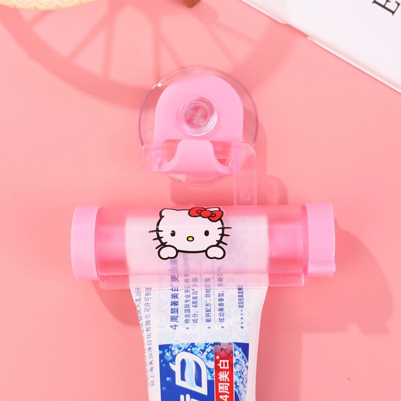 HelloKitty擠牙膏器吸盤可掛式擠牙膏器卡通洗面奶牙膏手動擠壓器