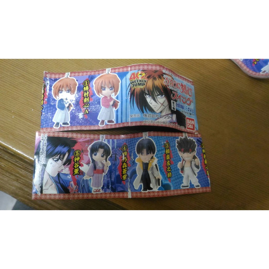 現貨 絕版日版轉蛋 神劍闖江湖緋村劍心吊飾小全4種可選藍衣或粉紅衣 一組400 蝦皮購物