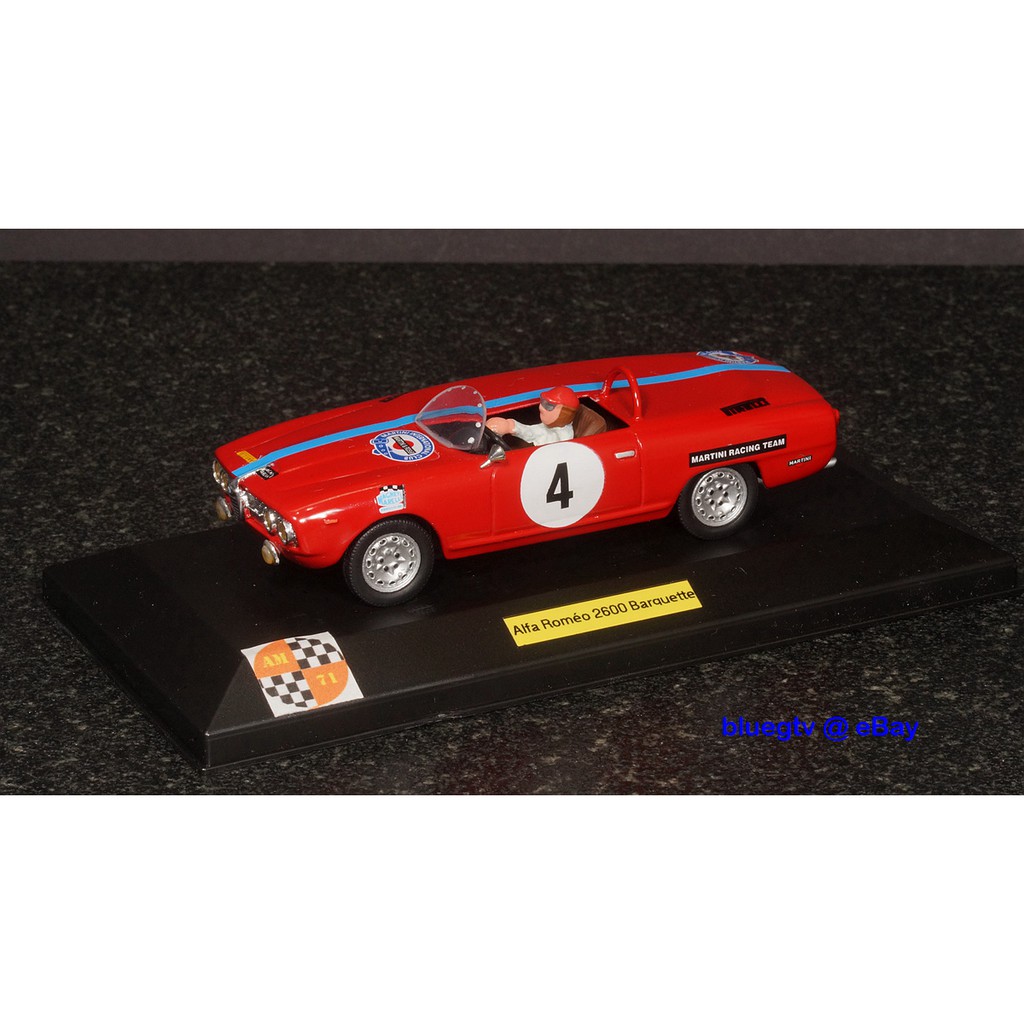 1/43 AM71 1964 Alfa Romeo 2600 Barquette 賽車含駕駛人偶