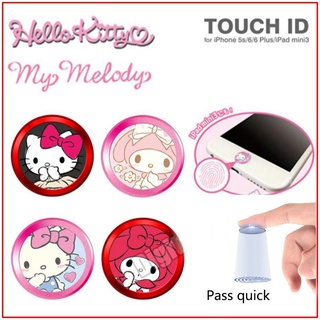 【現貨】Hello Kitty iPhone 6s/7/8/Plus/ X 蘋果指紋按鍵貼Home鍵貼 Ipad指紋貼