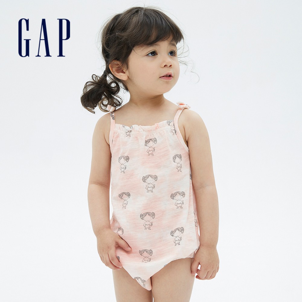 Gap 嬰兒裝 Gap x Star Wars星際大戰聯名 吊帶包屁衣-淡粉色(682804)