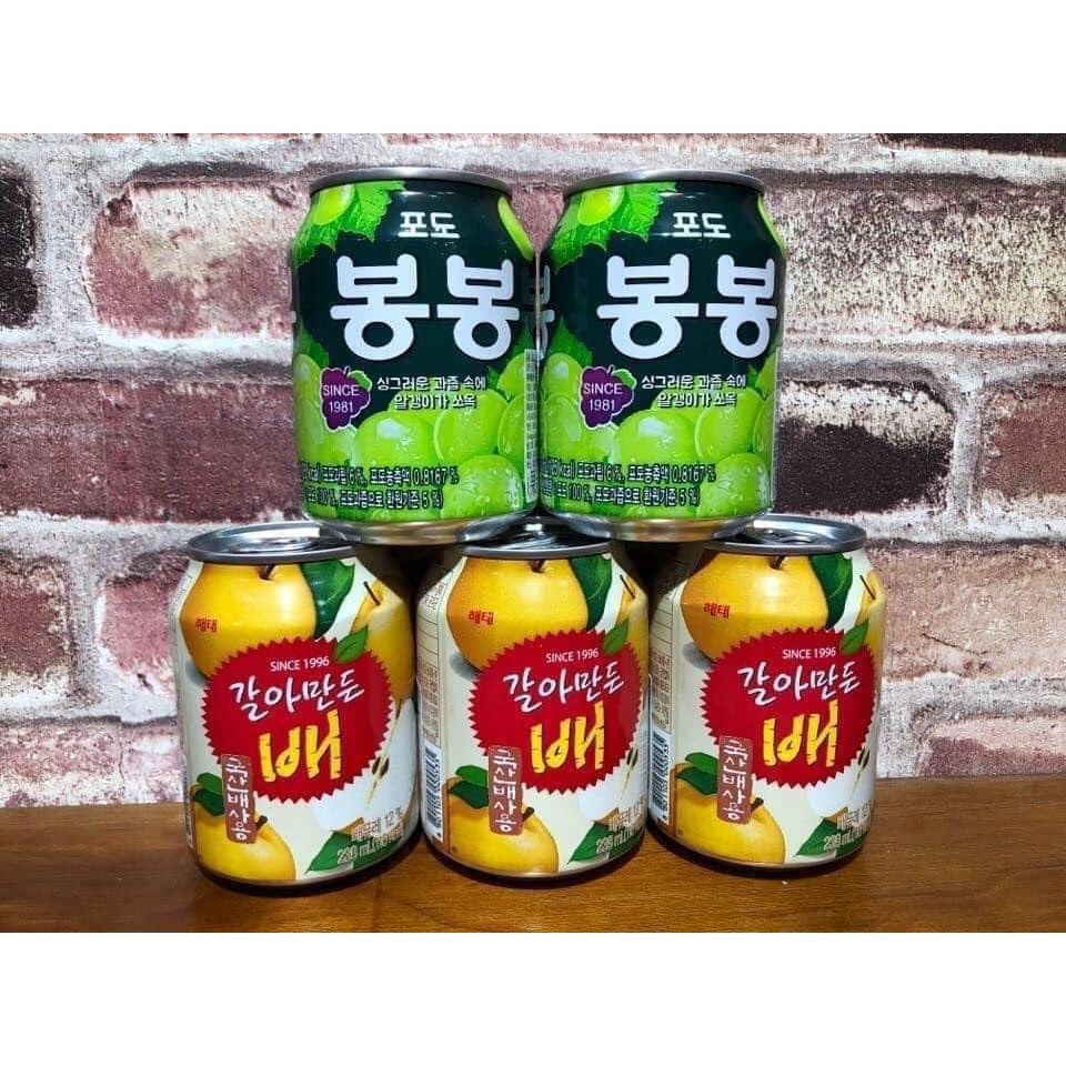 韓國 海太經典 葡萄汁 水梨汁