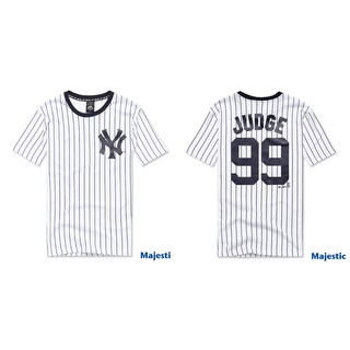 MLB Majestic-紐約洋基隊Aaron Judge背號99號短T 6730299-025 條紋