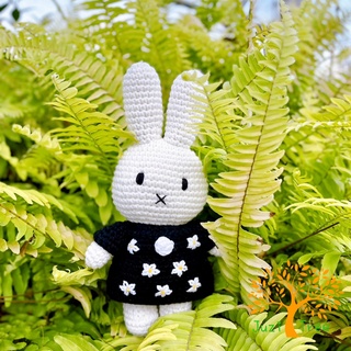 🌷橘荷屋🌷 現貨❤ 荷蘭 Just Dutch 手工編織娃娃 花朵系列 米飛兔 米菲兔 miffy 黑色花朵洋裝