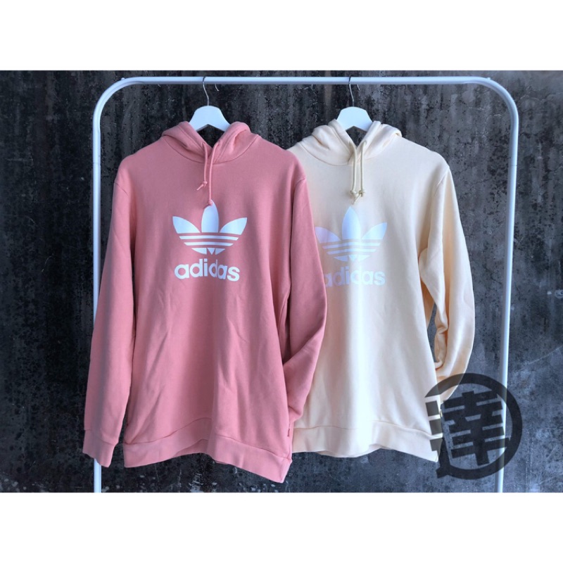 達克嚴選 adidas original hoodie 帽T 連帽外套 乾燥玫瑰粉 鵝黃 淺黃 愛迪達 保證正品 現貨