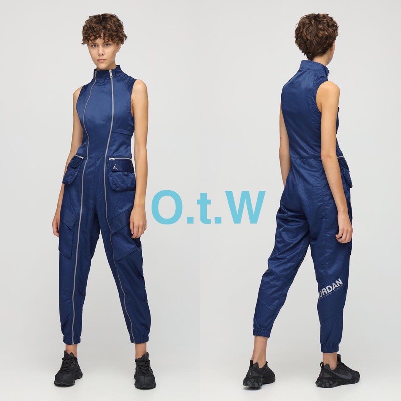 【O.t.W】NIKE JORDAN喬登飛行連身褲拉鍊設計連身長褲 藍色 XS號 $8500↘$5999免運