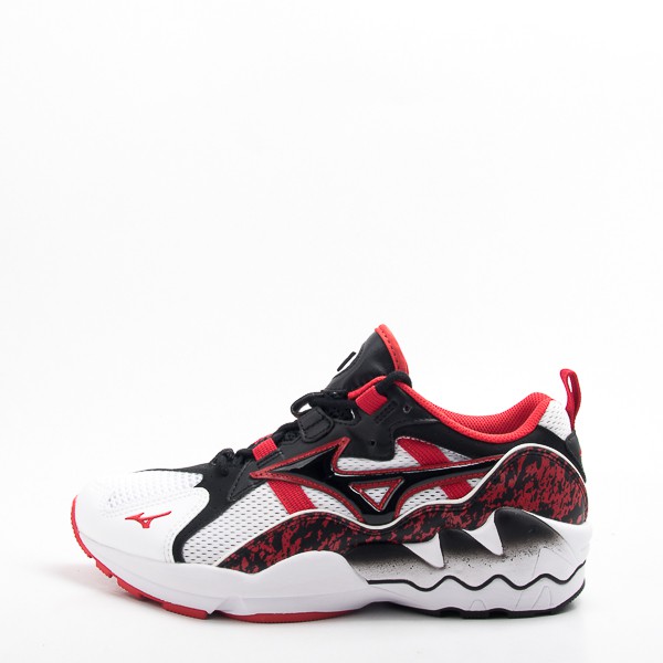 Mizuno 美津濃 WAVE RIDER 1 復刻版老爹鞋 復古跑鞋-白/紅/黑 D1GA192509 現貨