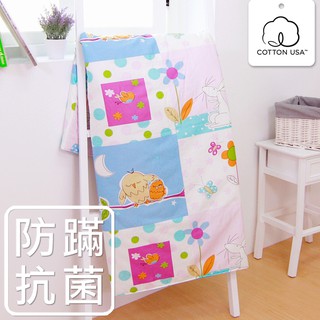 兒童涼被 防蹣抗菌/精梳棉涼被/晚安貓頭鷹/美國棉授權品牌[鴻宇]臺灣製1822