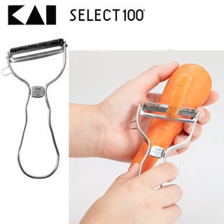 asdfkitty*貝印 304不鏽鋼刨刀/削皮刀/蔬果刮皮器 SELECT 100 日本正版商品