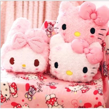 Hello kitty 美樂蒂 玫瑰絨抱枕 二合一抱枕 毛毯 抱枕毯 交換禮物 禮物 抱枕 毯子 空調毯