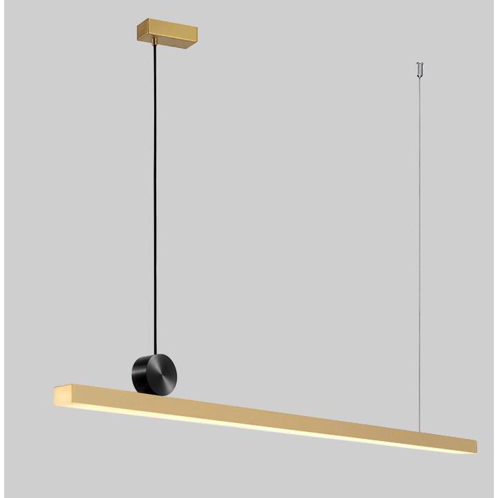 鐵藝銅本色現代簡約創意個性設計師長條餐桌餐廳書房客廳幾何線條吊燈