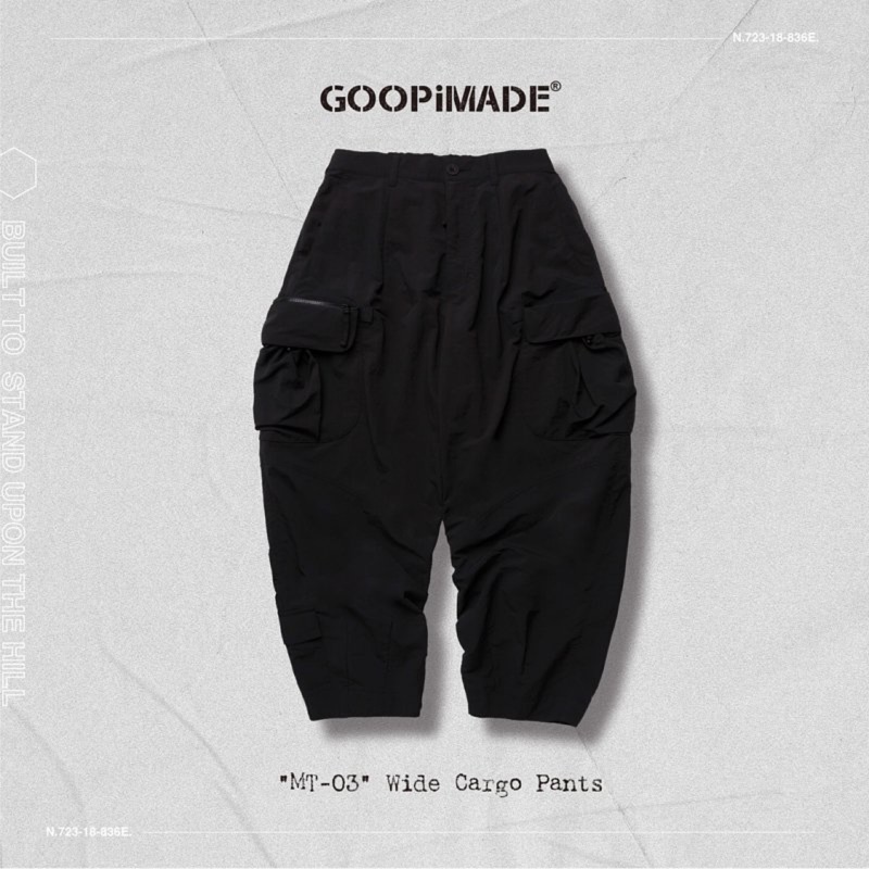 GOOPiMADE “MT-03” Wide Cargo Pants - Black