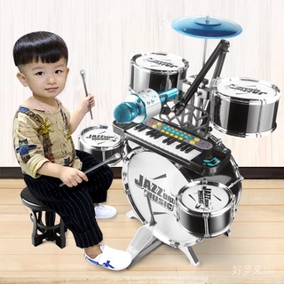 【熱銷樂器】大號架子鼓兒童初學者爵士鼓玩具打鼓樂器1-3-6歲男孩寶寶鼓禮物