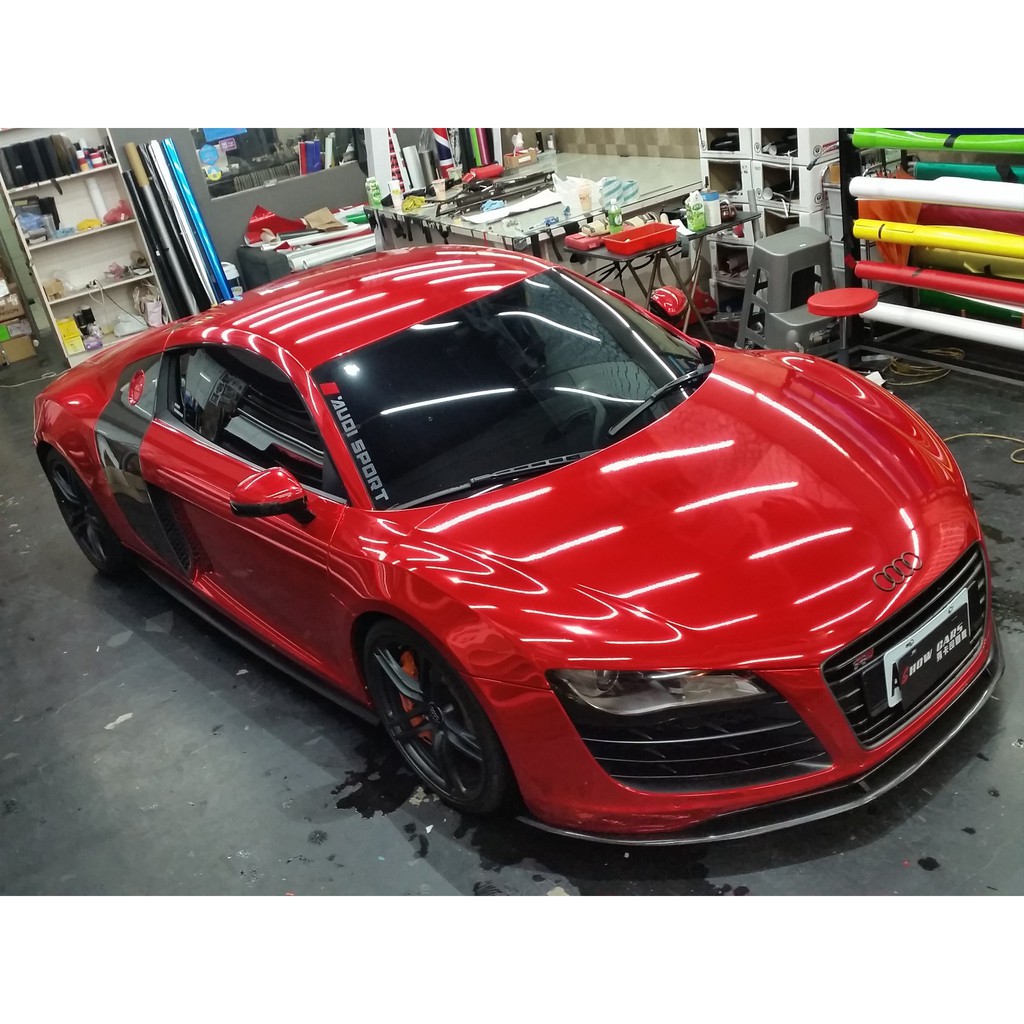 奧迪 Audi R8 全車改色貼膜 電鍍紅 電鍍藍 電鍍銀 電鍍金 TT 台北貼膜 天母貼膜 士林貼膜 汽車貼膜