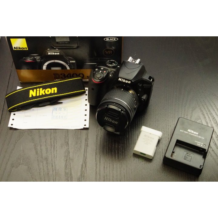 超新 Nikon D3400 KIT 數位單眼相機 黑色 含18-55mm 鏡頭 平輸 繁體中文