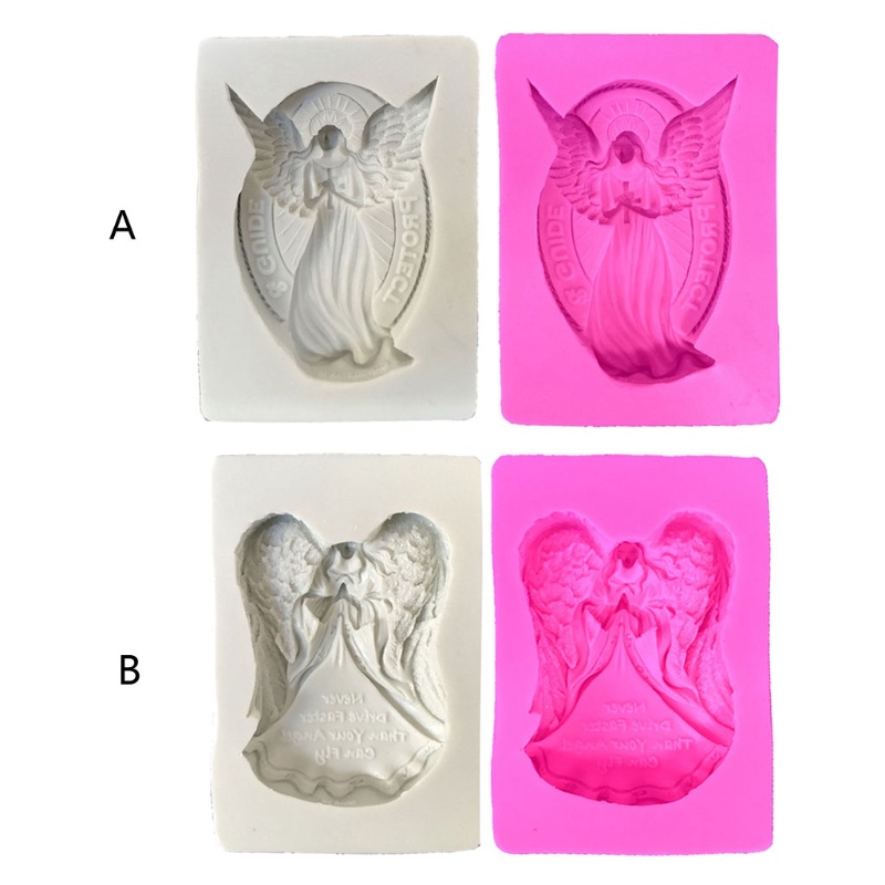 SIY  天使環氧樹脂矽膠模具天使浮雕矽膠模具天使蛋糕裝飾模具