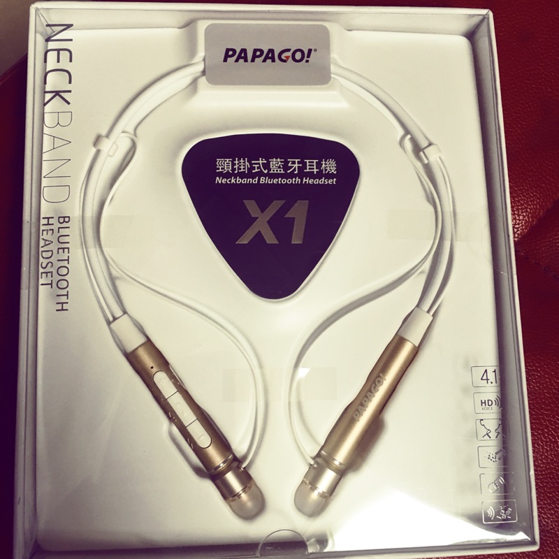 全新PAPAGO!頸掛式藍芽耳機X1