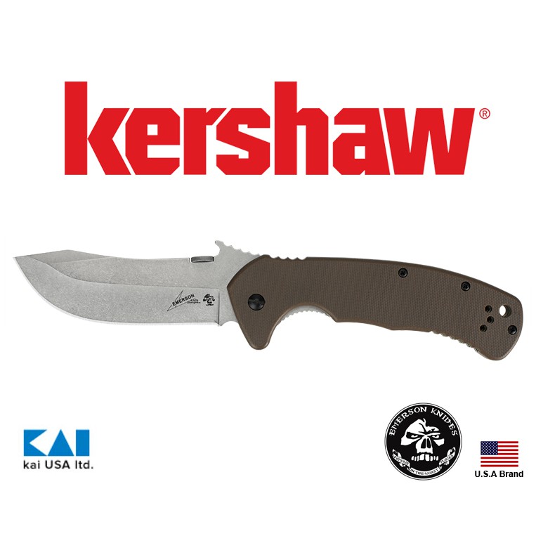 美國Kershaw折刀Emerson CQC-11K石洗面D2鋼灰色G10握柄【KS6031D2】