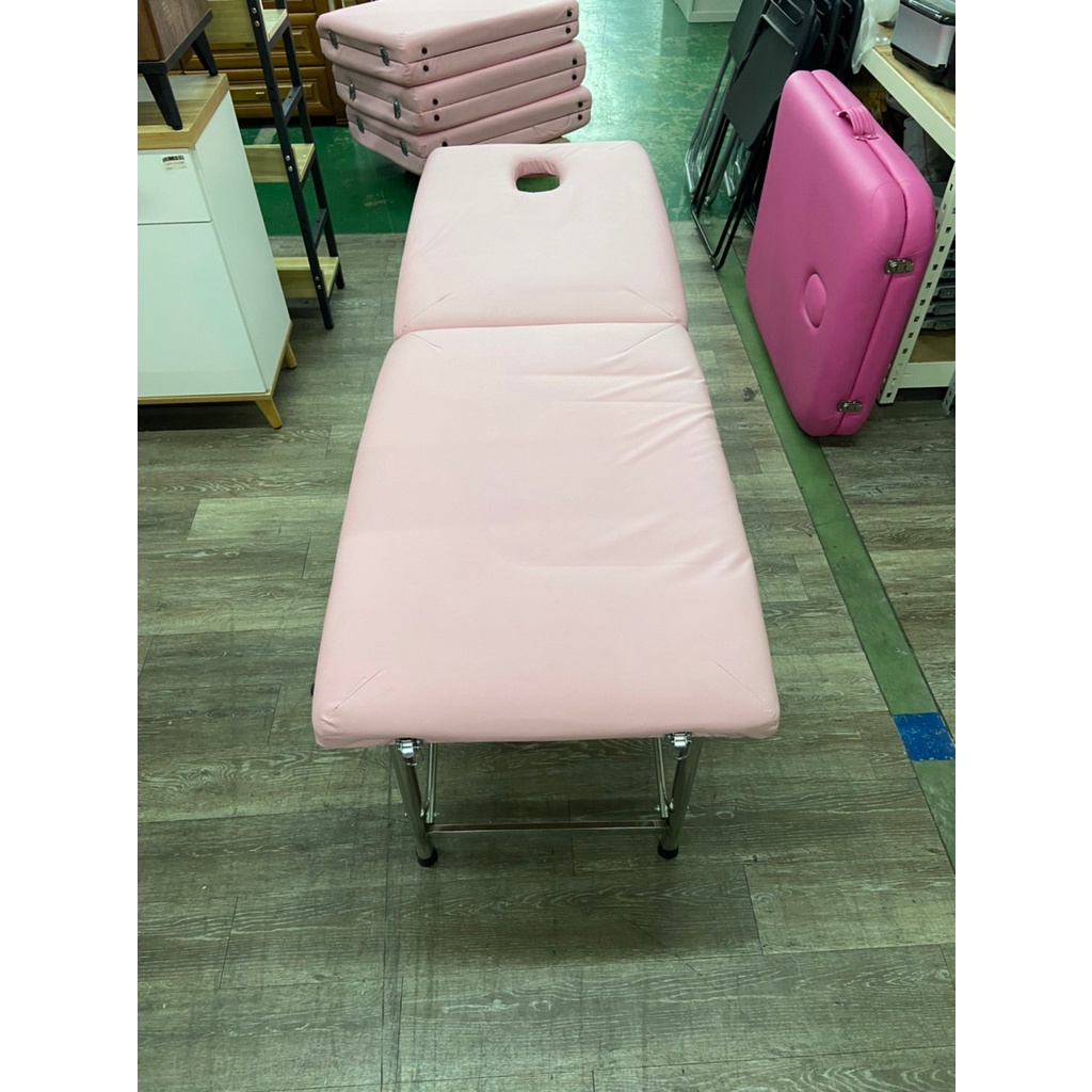 吉田二手傢俱❤粉紅色可收折美容床 按摩床 美體床 理療床 推拿床