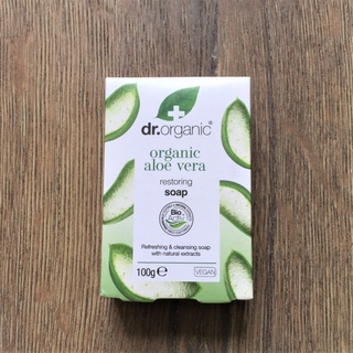 英國製 Dr. Organic Aloe Vera Soap 有機 蘆薈香皂 原裝新品