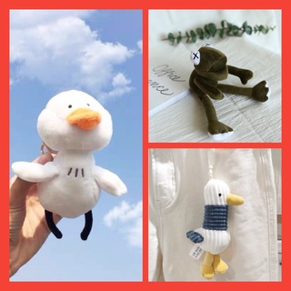 🌟臺灣現貨🌟【加油鴨】 韓國網紅沖天鴨 芝麻街青蛙 可愛柔軟小鴨子 鑰匙扣 毛絨公仔 汽車包包掛件 毛絨吊飾