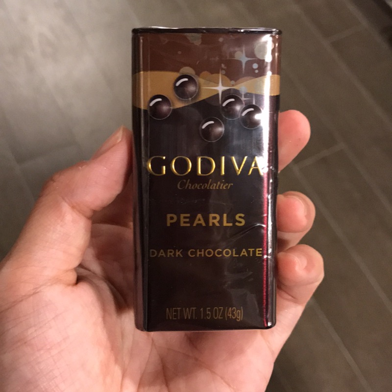 Godiva 鐵盒 黑巧克力 pearls