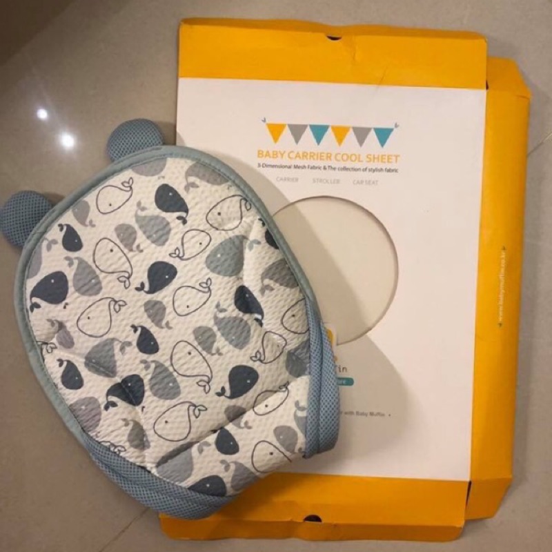Baby Muffin 韓國多功能涼墊 推車汽座揹巾涼墊（藍鯨魚）