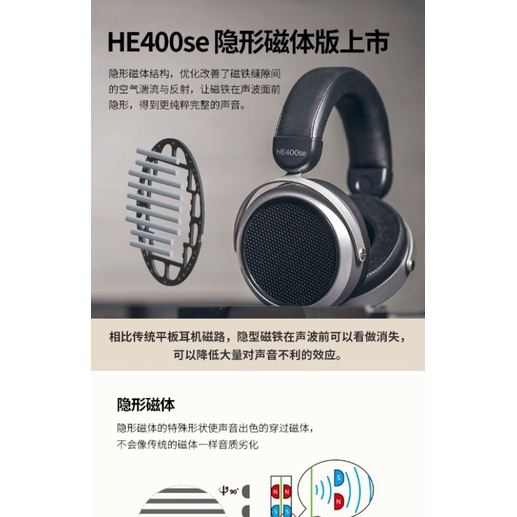 無現貨下單前連繫 有售後開發票 利潤太低下單才訂貨 HIFIMAN HE400se v2  2代開放式平板振膜頭戴式耳機