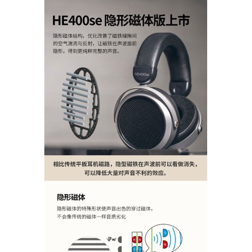 有售後開發票 利潤太低 很大一箱 下單才訂貨 HIFIMAN HE400se v2  2代 開放式平板振膜耳機頭戴式耳機