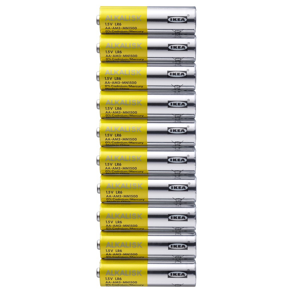 IKEA ALKALISK 鹼性電池 3號LR6 AA/4號LR03 AAA 1.5V 10入