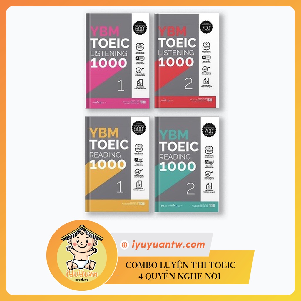 Combo YBM TOEIC 1000 4 Vol ( trọn bộ 4 cuốn)