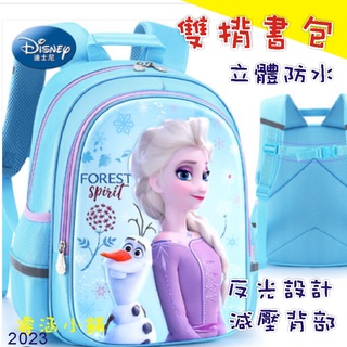 【台灣出貨】正品 冰雪奇緣 硬殼 雙背書包 雙揹 書包 立體 凹槽 國小 艾莎 雪寶 冰雪公主 Disney Froze