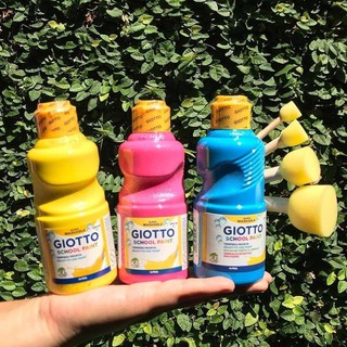 🦄️現貨🇮🇹義大利GIOTTO 可洗式兒童顏料250ml(單罐) 白色/桃紅/紅色/咖啡/藍色/黃色