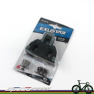 【速度公園】EXUSTAR SPD-SL SHIMANO 卡踏用扣片(鞋底板) 止滑型黑色(0度) 摺疊車 公路車