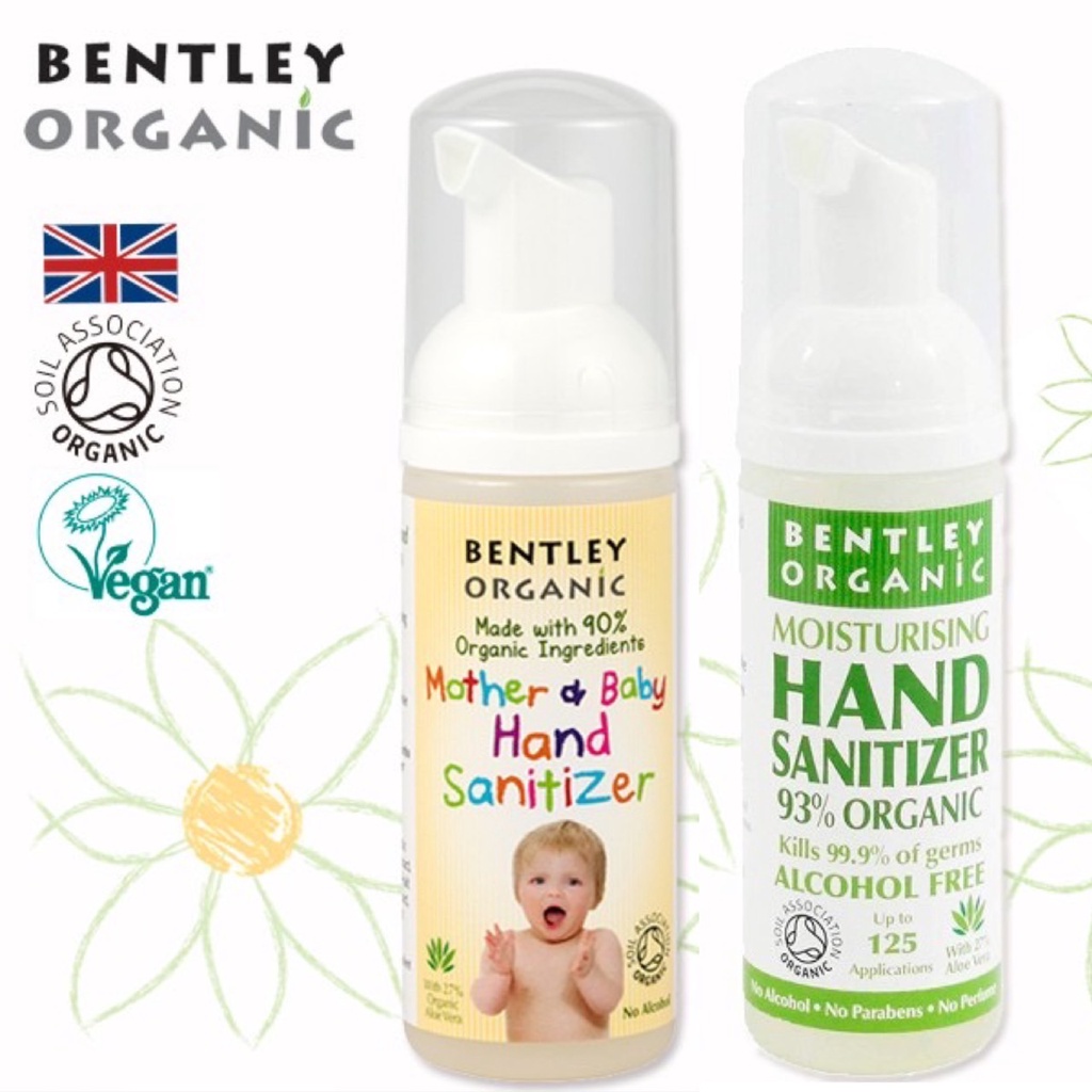 英國BENTLEY ORGANIC 有機泡沫除菌隨手瓶(無酒精配方) 50ml