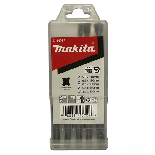 Makita 牧田 D-44987 牧田 四溝鑽頭組 5支組 水泥鑽尾 5.8~12.7mm