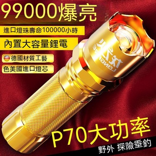 【現貨熱賣】led變焦手電筒強光usb充電便攜多功能傢用超亮遠射小迷你耐用燈