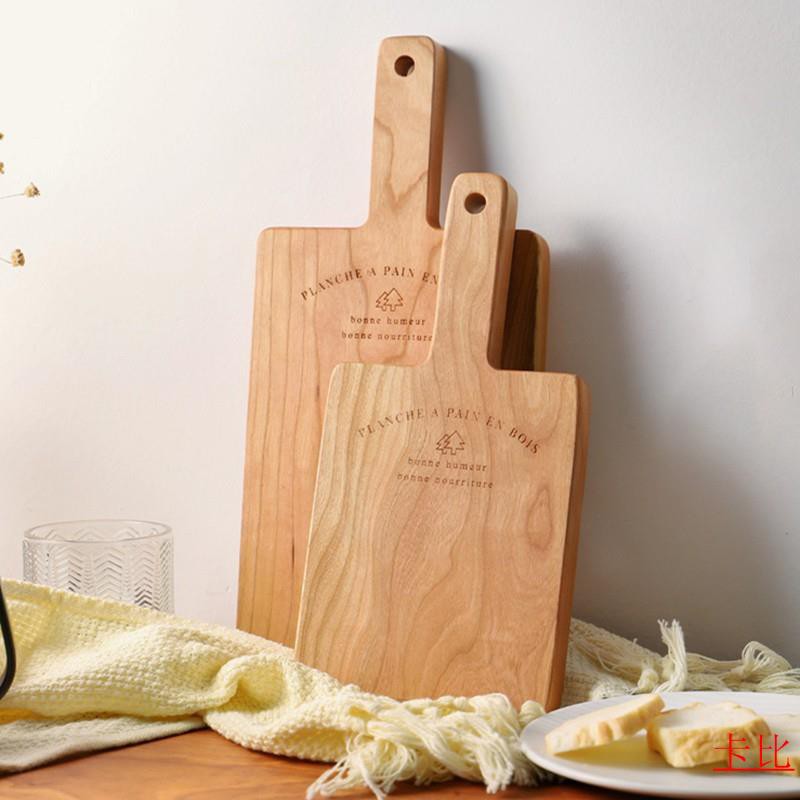 卡比台北購 法文木質餐具麵包板野餐料理板麵包盤托盤麵包板甜點木盤帶手柄餐盤木砧板餐廳咖啡廳 蝦皮購物